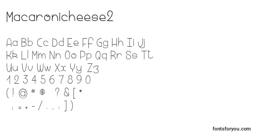 Schriftart Macaronicheese2 – Alphabet, Zahlen, spezielle Symbole