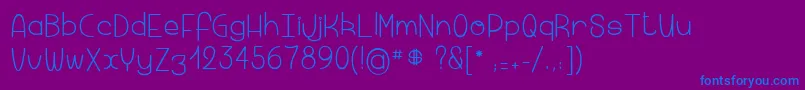 Macaronicheese2 Font – Blue Fonts on Purple Background