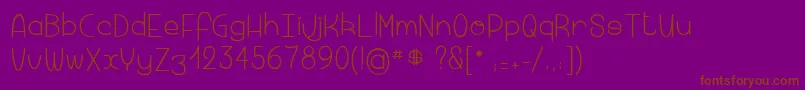 Macaronicheese2 Font – Brown Fonts on Purple Background