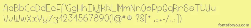 Macaronicheese2 Font – Gray Fonts on Yellow Background