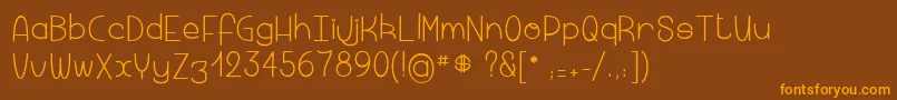 Macaronicheese2 Font – Orange Fonts on Brown Background