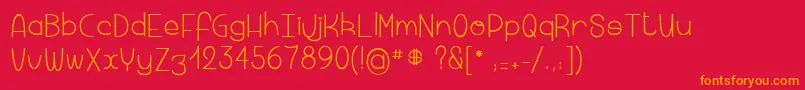 Macaronicheese2 Font – Orange Fonts on Red Background