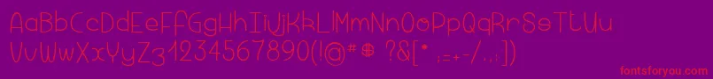 フォントMacaronicheese2 – 紫の背景に赤い文字