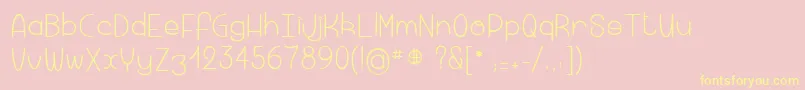 Macaronicheese2 Font – Yellow Fonts on Pink Background