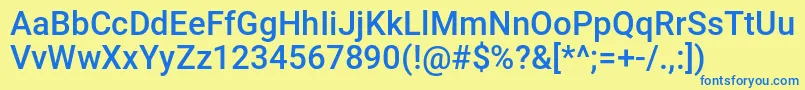 Kgattackoftherobots Font – Blue Fonts on Yellow Background