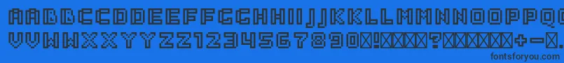SaboRegular Font – Black Fonts on Blue Background