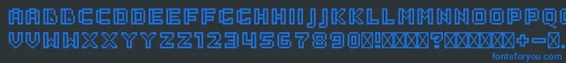 SaboRegular Font – Blue Fonts on Black Background