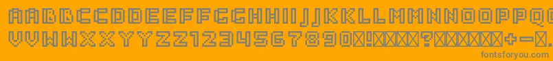 Police SaboRegular – polices grises sur fond orange