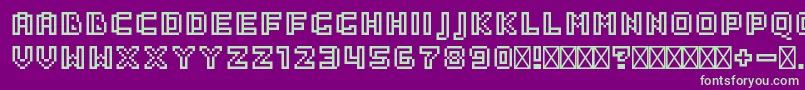 SaboRegular Font – Green Fonts on Purple Background
