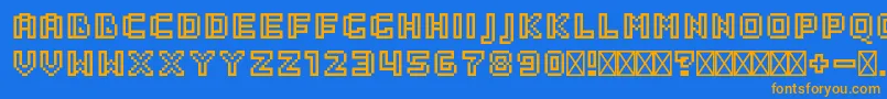 SaboRegular Font – Orange Fonts on Blue Background