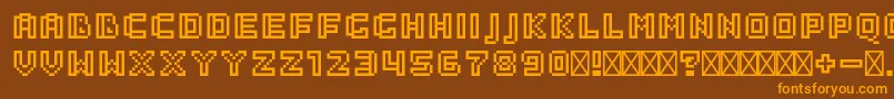 Police SaboRegular – polices orange sur fond brun