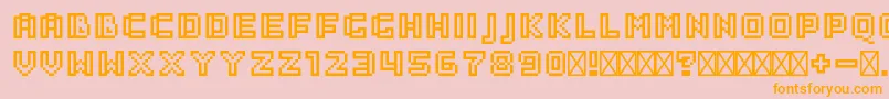 SaboRegular Font – Orange Fonts on Pink Background