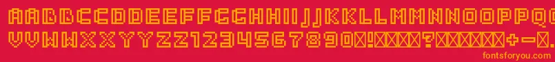 SaboRegular Font – Orange Fonts on Red Background