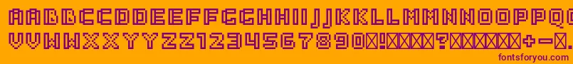 SaboRegular Font – Purple Fonts on Orange Background