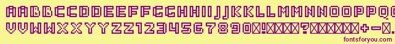 SaboRegular Font – Purple Fonts on Yellow Background