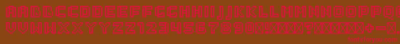 SaboRegular Font – Red Fonts on Brown Background