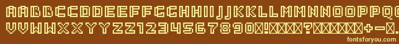SaboRegular Font – Yellow Fonts on Brown Background