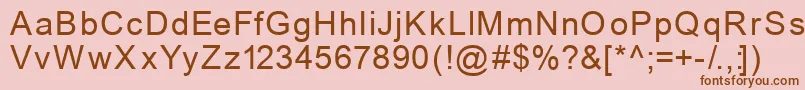 fuente Mechanics – Fuentes Marrones Sobre Fondo Rosa