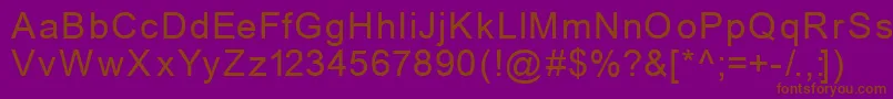 Шрифт Mechanics – коричневые шрифты на фиолетовом фоне
