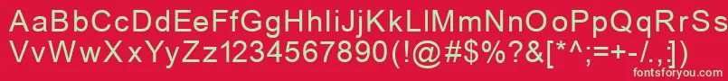 Mechanics Font – Green Fonts on Red Background