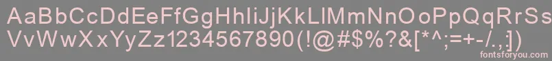 フォントMechanics – 灰色の背景にピンクのフォント