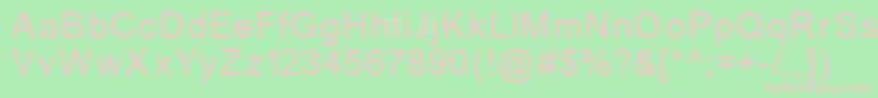 フォントMechanics – 緑の背景にピンクのフォント