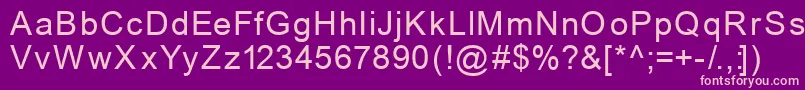 Mechanics Font – Pink Fonts on Purple Background