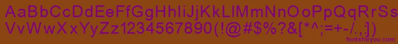 Mechanics Font – Purple Fonts on Brown Background