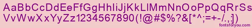 Mechanics Font – Purple Fonts on Pink Background