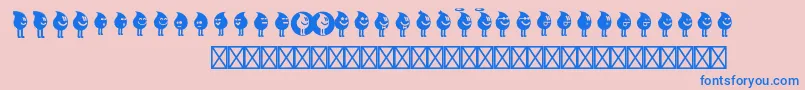 Шрифт TearzRegular – синие шрифты на розовом фоне