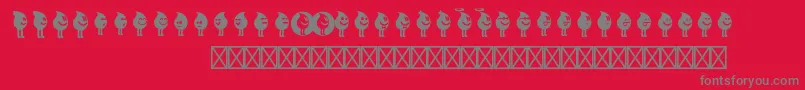 TearzRegular Font – Gray Fonts on Red Background