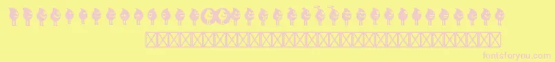 TearzRegular-Schriftart – Rosa Schriften auf gelbem Hintergrund