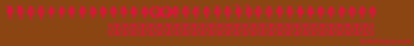 TearzRegular Font – Red Fonts on Brown Background