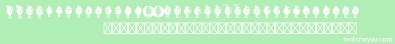 フォントTearzRegular – 緑の背景に白い文字