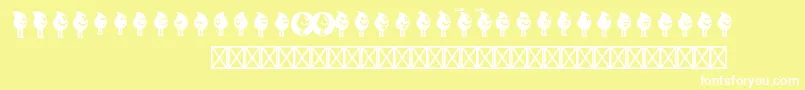 TearzRegular Font – White Fonts on Yellow Background