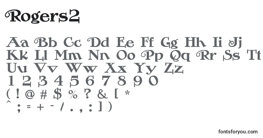 Rogers2-fontti – aakkoset, numerot, erikoismerkit