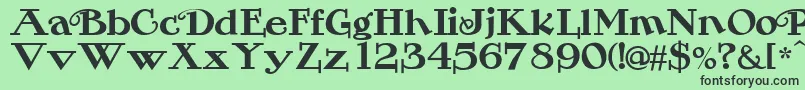 Rogers2 Font – Black Fonts on Green Background