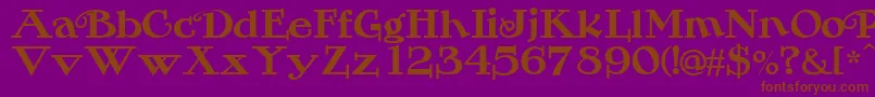 Rogers2 Font – Brown Fonts on Purple Background