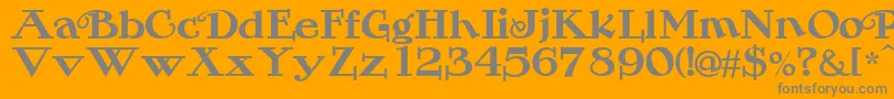 Rogers2 Font – Gray Fonts on Orange Background