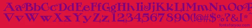 Rogers2 Font – Purple Fonts on Red Background