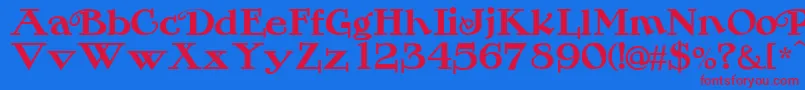 Rogers2 Font – Red Fonts on Blue Background