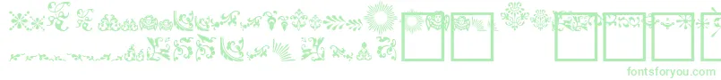 Fleur Font – Green Fonts on White Background