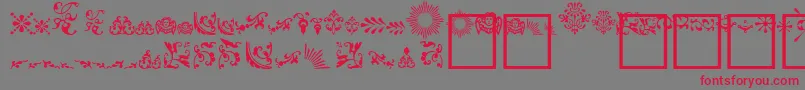 Fleur Font – Red Fonts on Gray Background