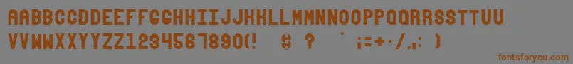 Absender1-Schriftart – Braune Schriften auf grauem Hintergrund