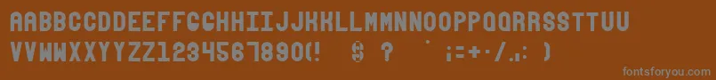 Absender1 Font – Gray Fonts on Brown Background