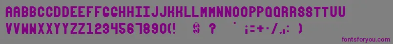 Absender1 Font – Purple Fonts on Gray Background