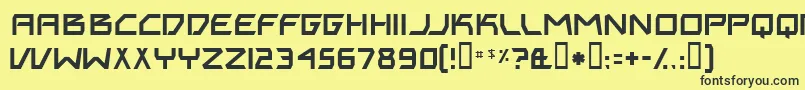 BitingMyNails Font – Black Fonts on Yellow Background