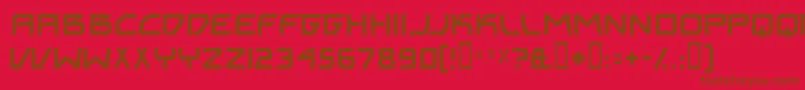 BitingMyNails Font – Brown Fonts on Red Background