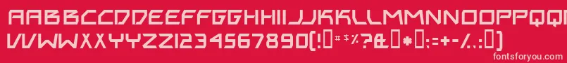 Шрифт BitingMyNails – розовые шрифты на красном фоне