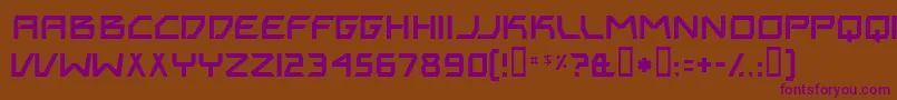 Шрифт BitingMyNails – фиолетовые шрифты на коричневом фоне